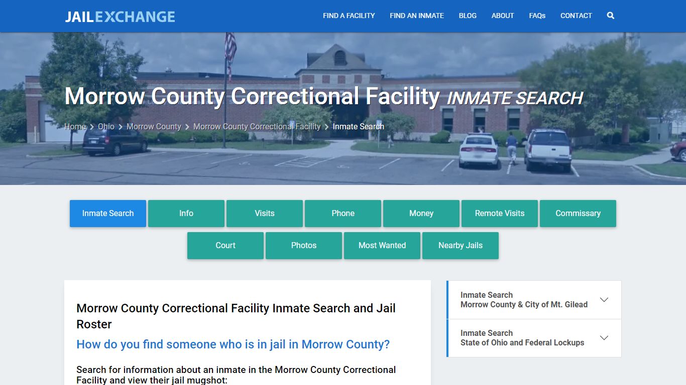 Morrow County Correctional Facility Inmate Search - Jail Exchange